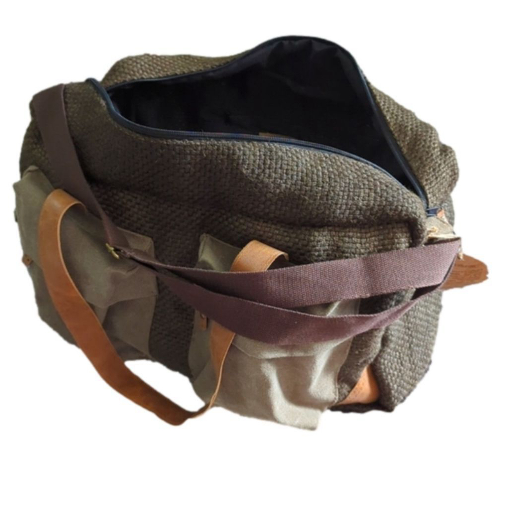 Barrel Shack Brown Mens Duffle Bag Overnight Tote Travel Bag